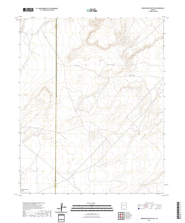 Arrowhead Butte NE, AZ — USGS 7.5-minute topo (2021)
