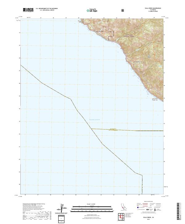 Villa Creek, CA — USGS 7.5-minute topo (2021)