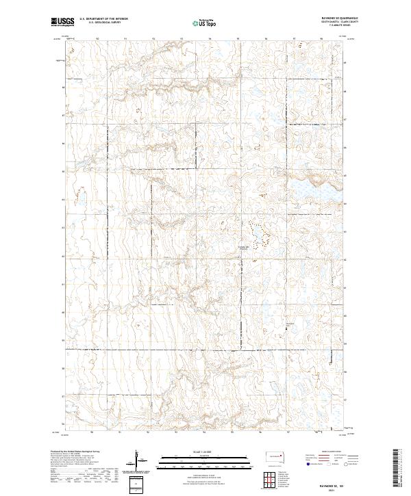 Raymond SE, SD — USGS 7.5-minute topo (2021)