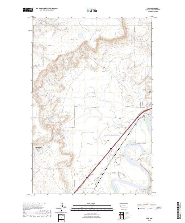 Ulm, MT — USGS 7.5-minute topo (2024)