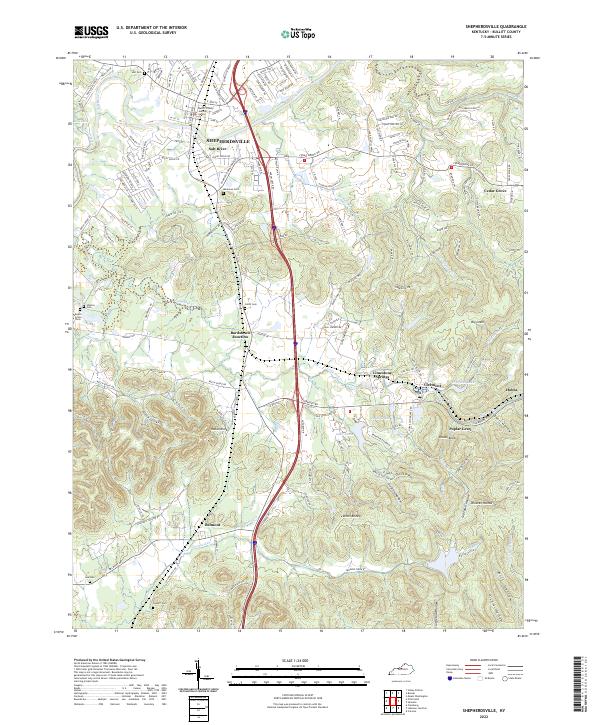 Shepherdsville, KY — USGS 7.5-minute topo (2022)