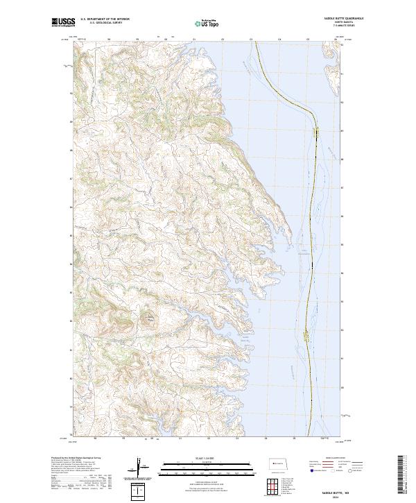 Saddle Butte, ND — USGS 7.5-minute topo (2024)