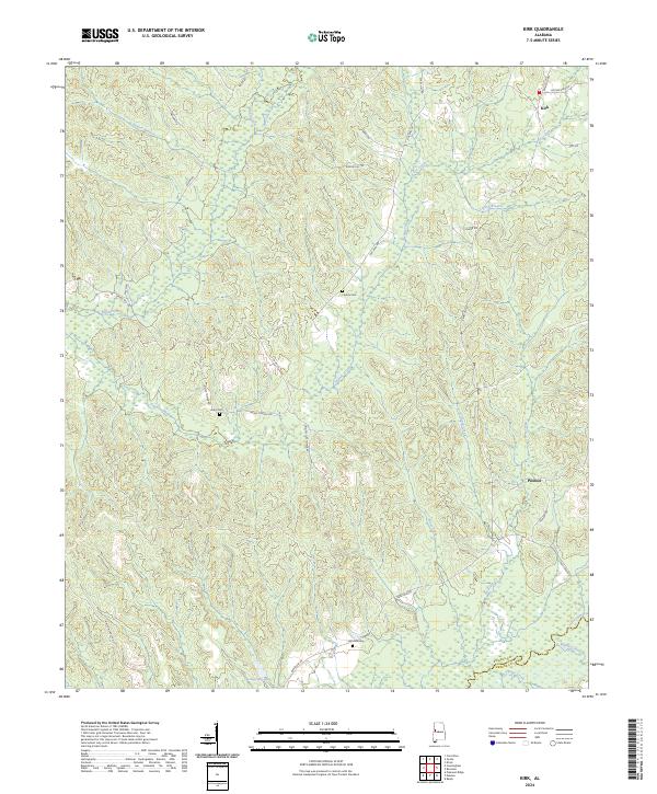 Kirk, AL — USGS 7.5-minute topo (2024)