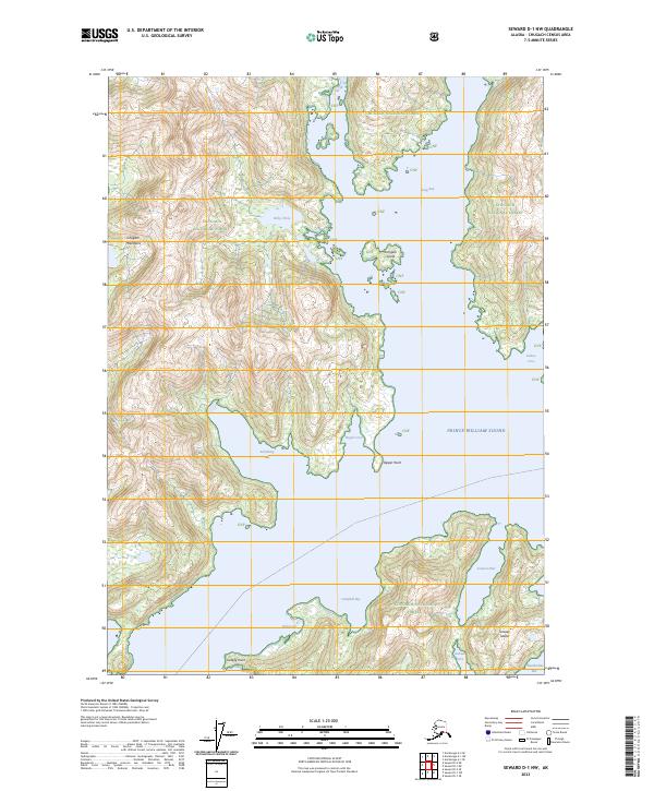 Seward D-1 NW, AK — USGS 7.5-minute topo (2023)