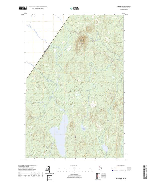 Depot Lake, ME-QC — USGS 7.5-minute topo (2024)