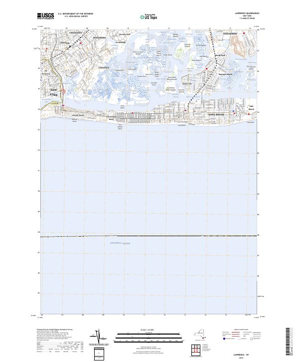 Lawrence, NY — USGS 7.5-minute topo (2023)