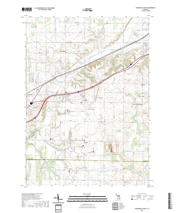 Hudsonville West, MI — USGS 7.5-minute topo (2023)