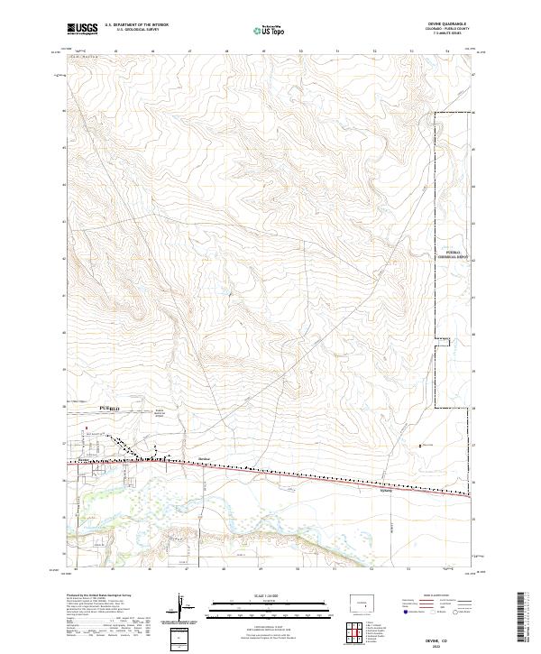 Devine, CO — USGS 7.5-minute topo (2022)