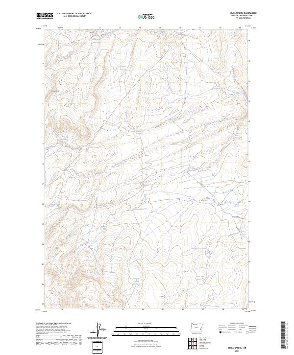Skull Spring, OR — USGS 7.5-minute topo (2023)