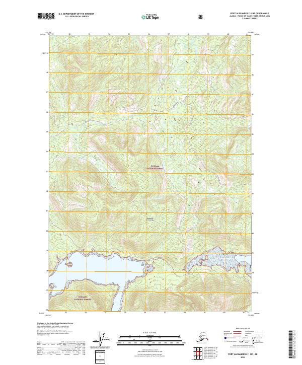 Port Alexander C-1 NE, AK — USGS 7.5-minute topo (2021)