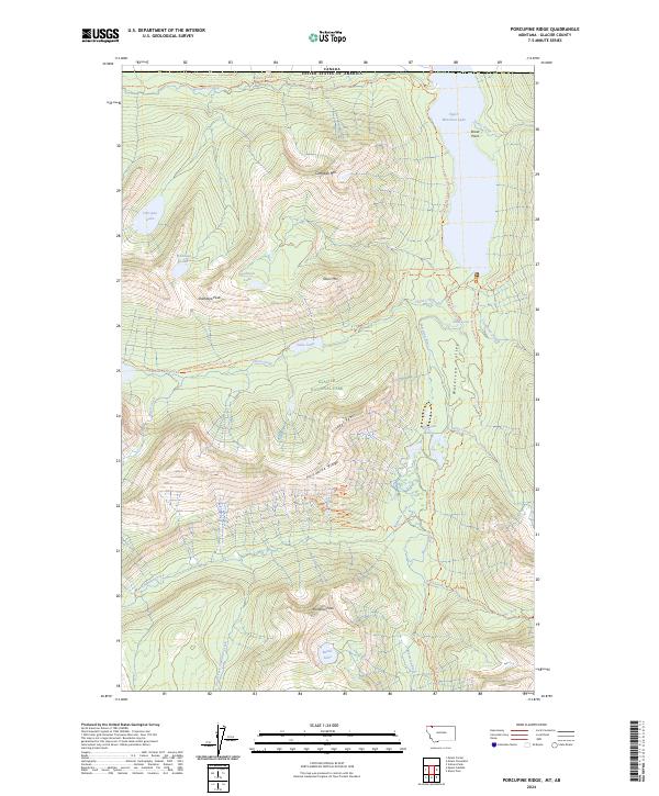 Porcupine Ridge, MT-AB — USGS 7.5-minute topo (2024)