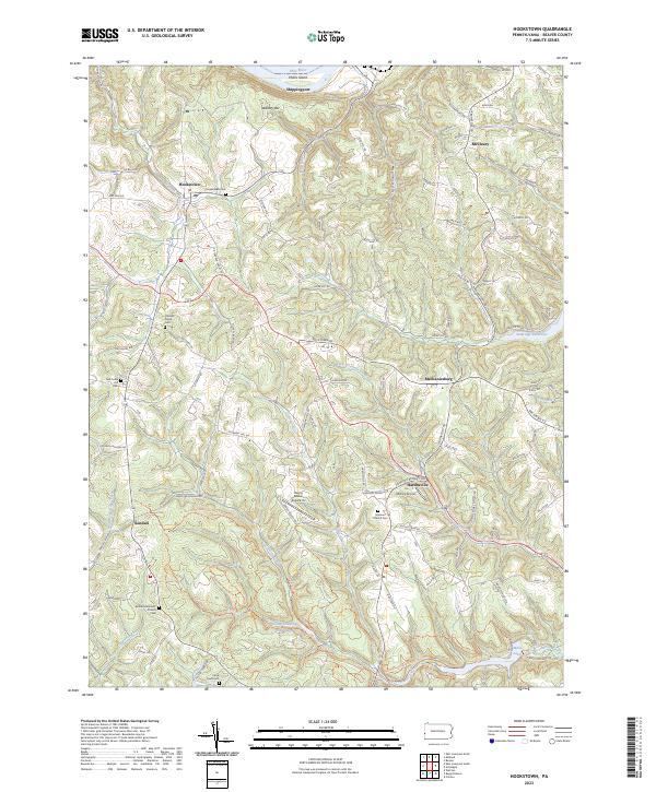 Hookstown, PA — USGS 7.5-minute topo (2023)