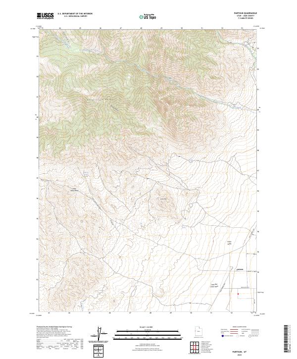 Partoun, UT — USGS 7.5-minute topo (2023)