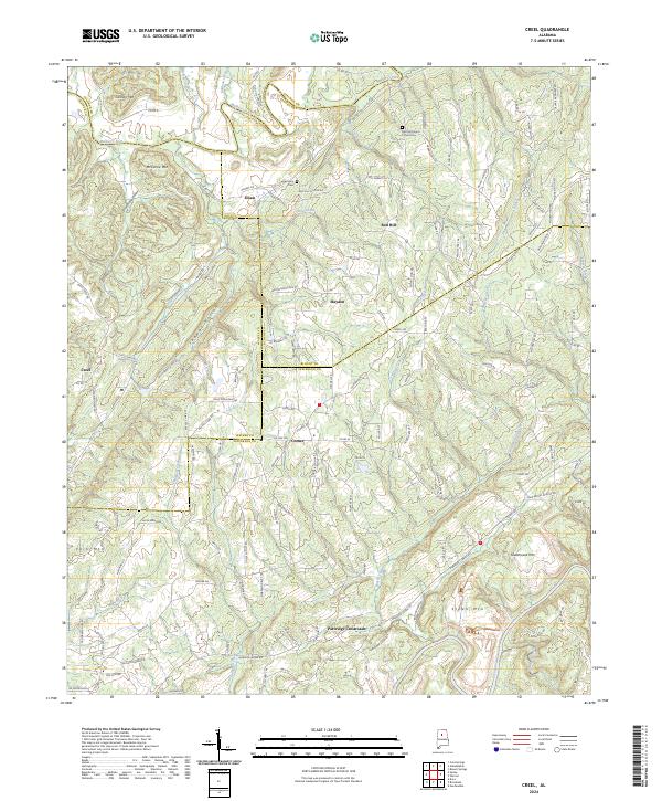 Creel, AL — USGS 7.5-minute topo (2024)