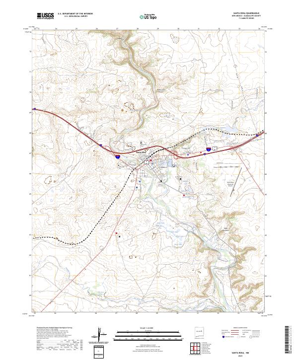 Santa Rosa, NM — USGS 7.5-minute topo (2023)