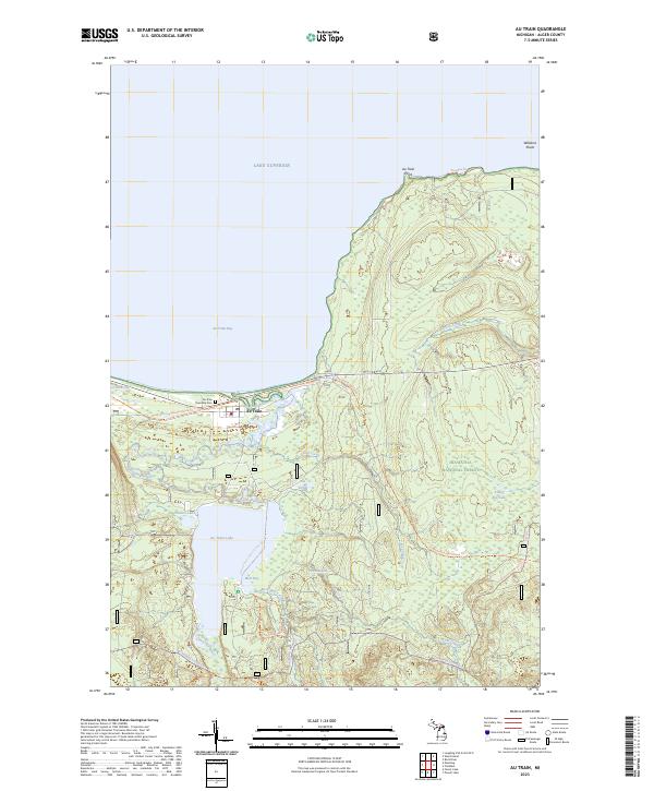 Au Train, MI — USGS 7.5-minute topo (2023)