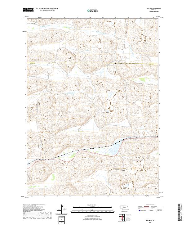 Whitman, NE — USGS 7.5-minute topo (2021)