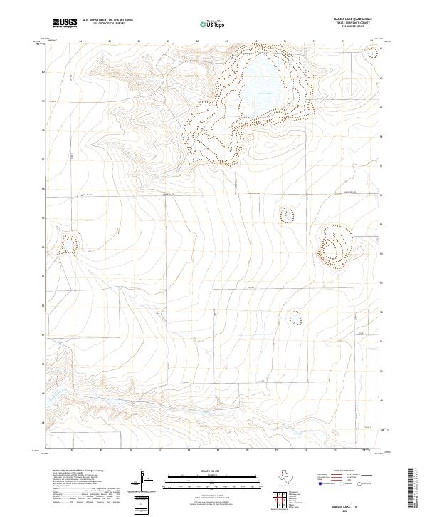 Garcia Lake, TX — USGS 7.5-minute topo (2022)