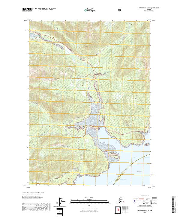Petersburg C-3 SE, AK — USGS 7.5-minute topo (2021)