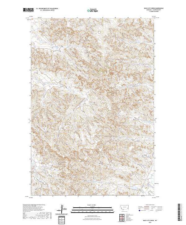 Miles City Creek, MT — USGS 7.5-minute topo (2024)