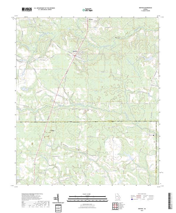 Denton, GA — USGS 7.5-minute topo (2024)