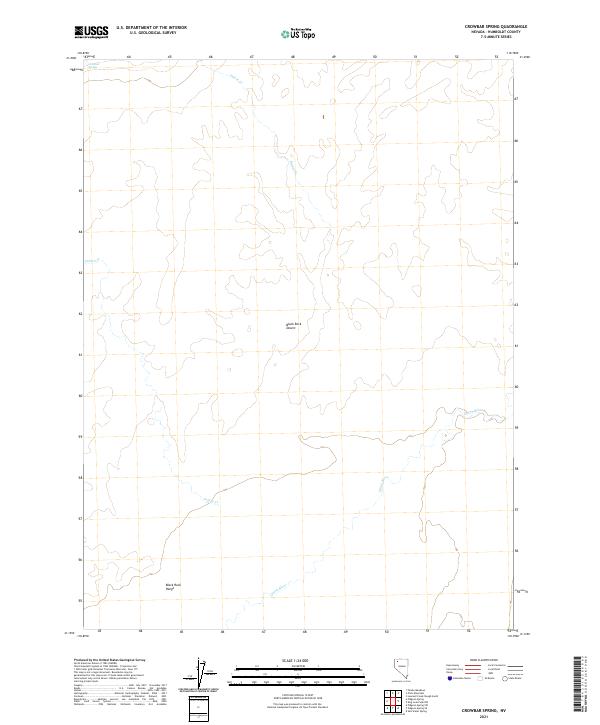 Crowbar Spring, NV — USGS 7.5-minute topo (2021)