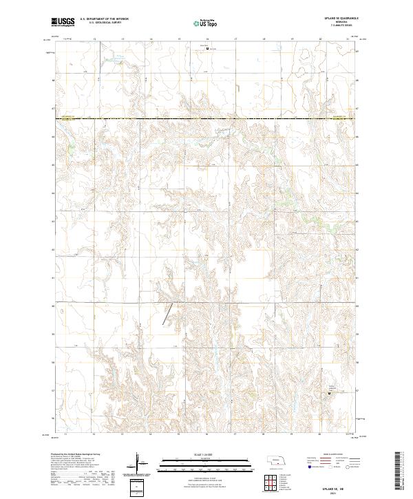 Upland SE, NE — USGS 7.5-minute topo (2021)