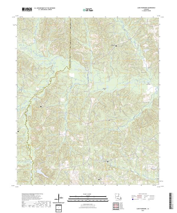 Lake Foursome, LA — USGS 7.5-minute topo (2024)