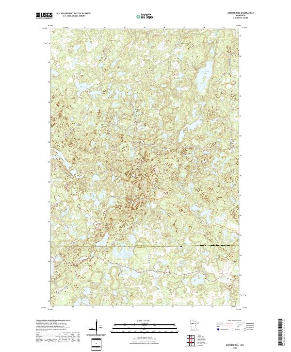 Anchor Hill, MN — USGS 7.5-minute topo (2022)