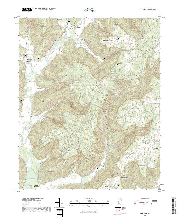 Princeton, AL — USGS 7.5-minute topo (2024)