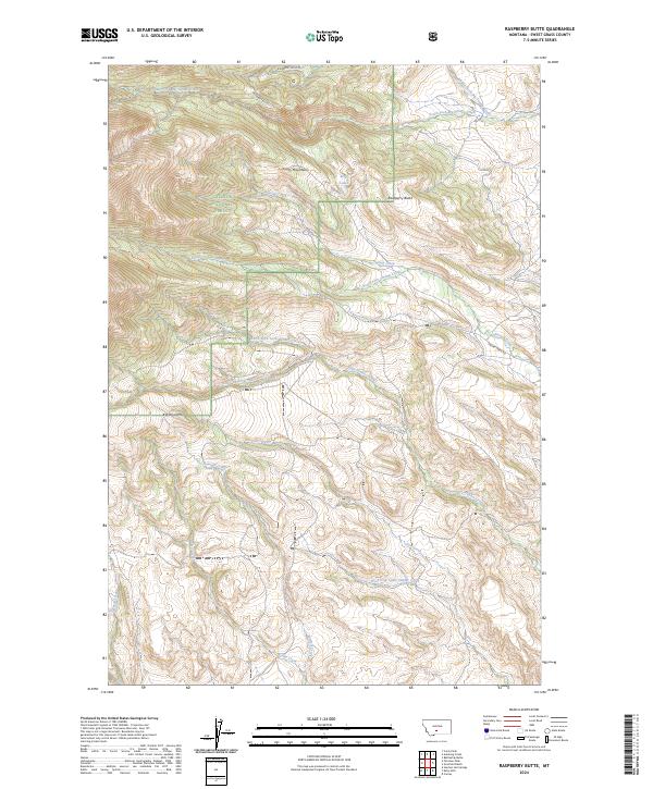 Raspberry Butte, MT — USGS 7.5-minute topo (2024)