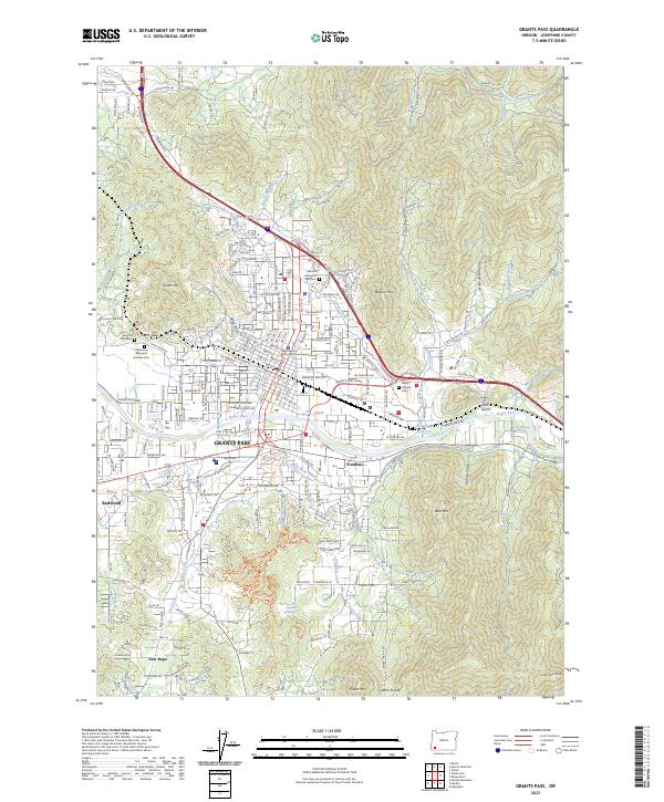 Grants Pass, OR — USGS 7.5-minute topo (2023)