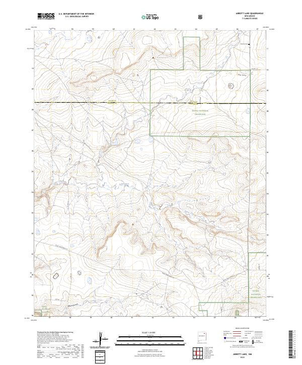 Abbott Lake, NM — USGS 7.5-minute topo (2023)