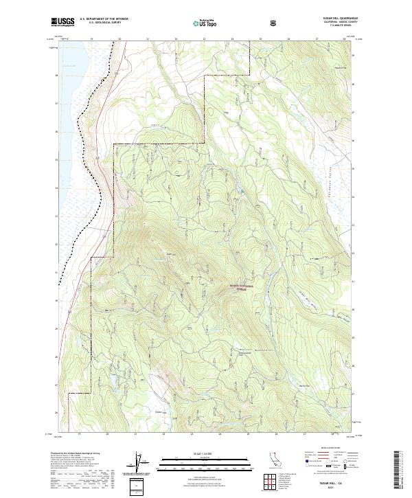 Sugar Hill, CA — USGS 7.5-minute topo (2021)