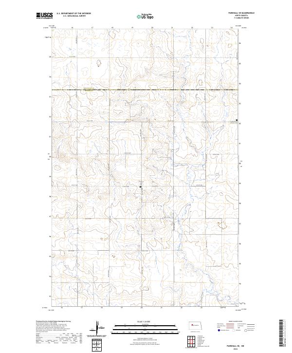 Parshall SE, ND — USGS 7.5-minute topo (2024)