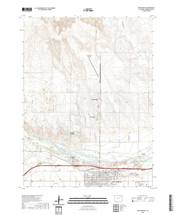 Fort Morgan, CO — USGS 7.5-minute topo (2022)
