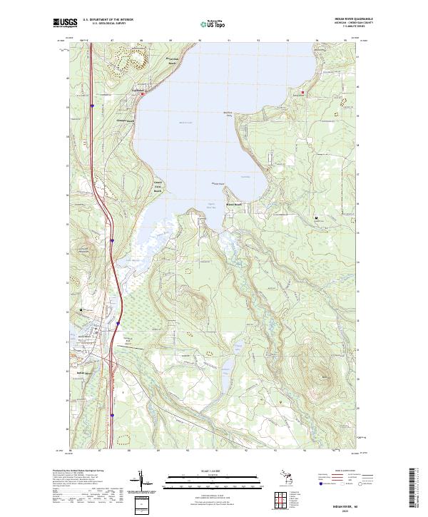 Indian River, MI — USGS 7.5-minute topo (2023)