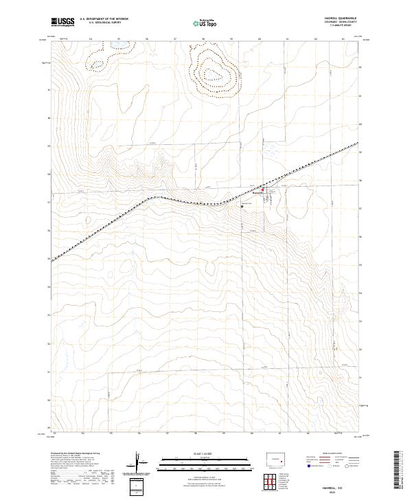 Haswell, CO — USGS 7.5-minute topo (2022)