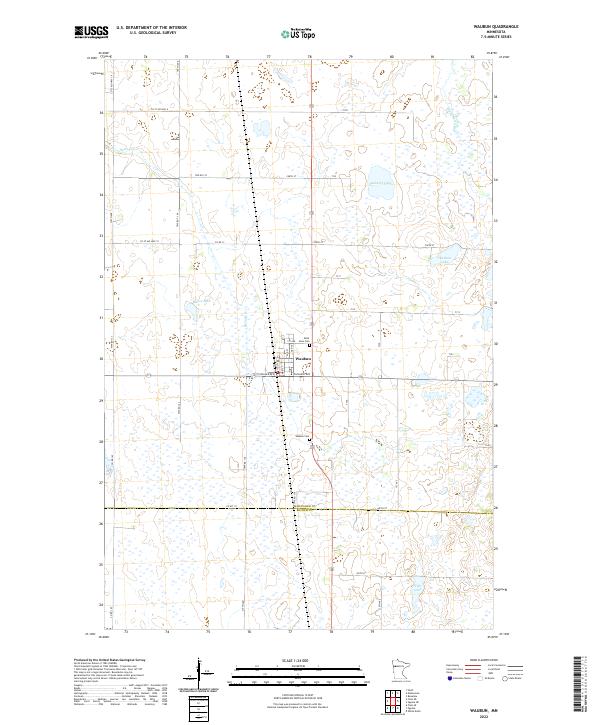 Waubun, MN — USGS 7.5-minute topo (2022)