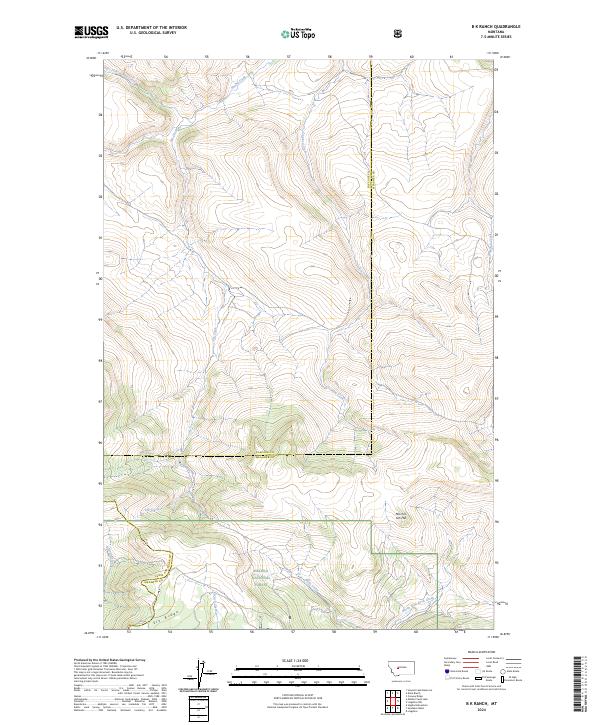 B K Ranch, MT — USGS 7.5-minute topo (2024)