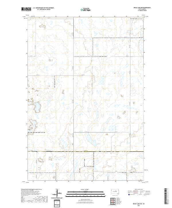 Rezac Lake NW, SD — USGS 7.5-minute topo (2021)