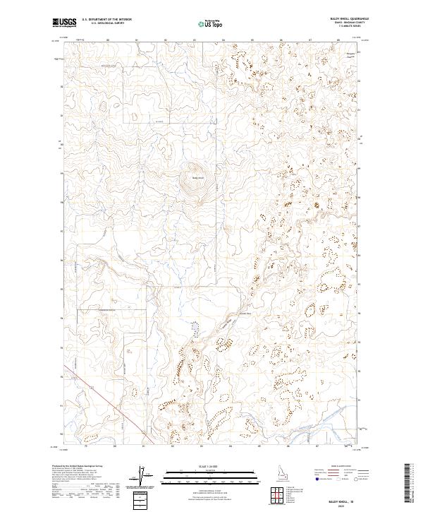 Baldy Knoll, ID — USGS 7.5-minute topo (2023)