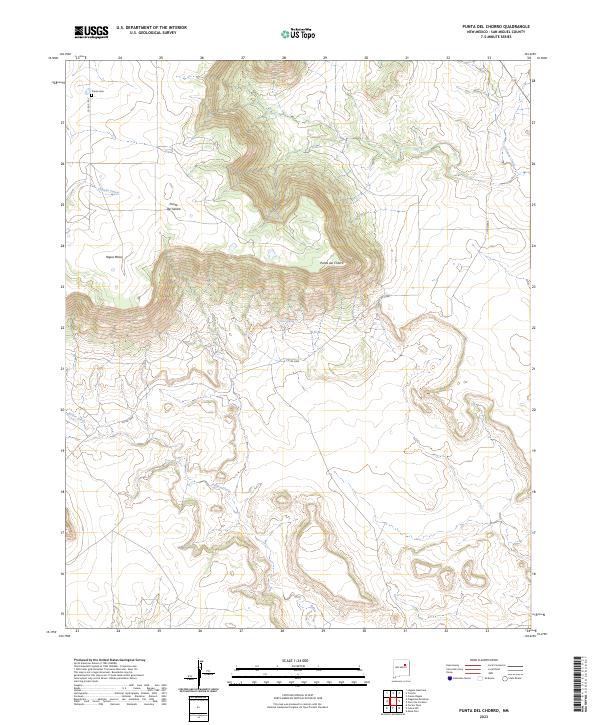 Punta Del Chorro, NM — USGS 7.5-minute topo (2023)