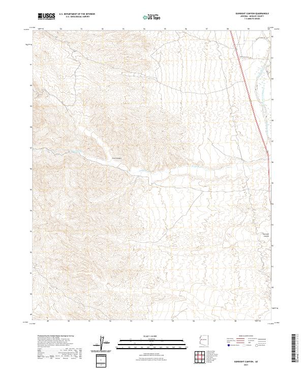 Gunsight Canyon, AZ — USGS 7.5-minute topo (2021)