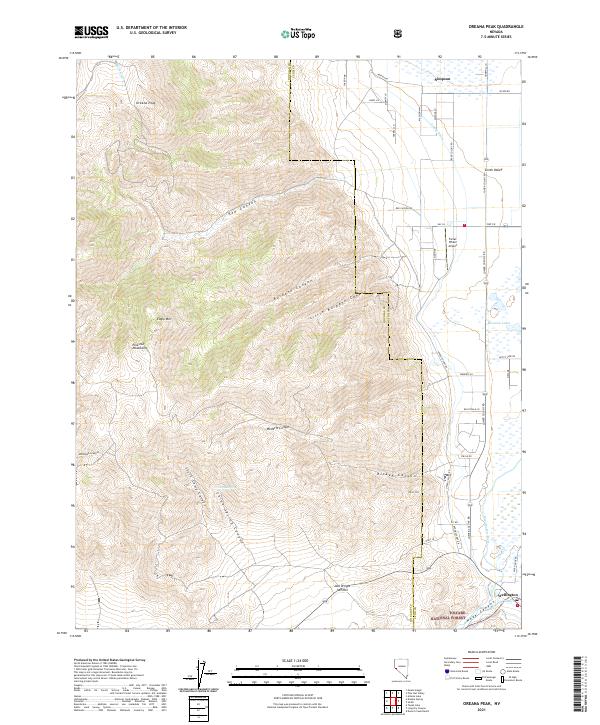 Oreana Peak, NV — USGS 7.5-minute topo (2021)