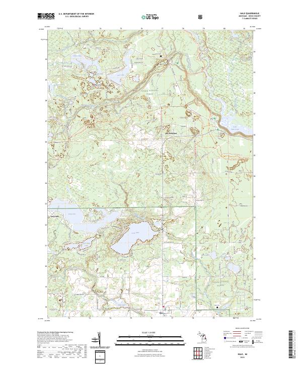 Hale, MI — USGS 7.5-minute topo (2023)