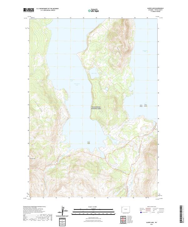 Alder Lake, WY — USGS 7.5-minute topo (2021)