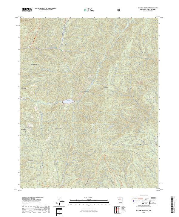 McClure Reservoir, NM — USGS 7.5-minute topo (2023)