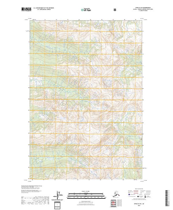 Sitka D-2 SE, AK — USGS 7.5-minute topo (2024)