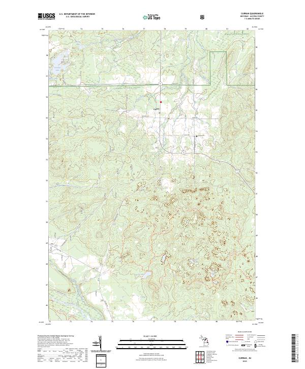 Curran, MI — USGS 7.5-minute topo (2023)